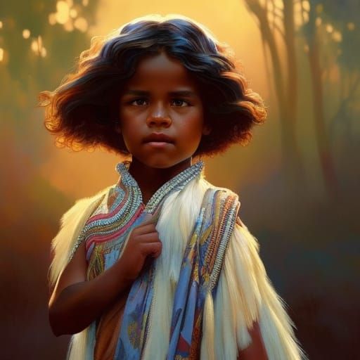 Australian Aboriginal young girl