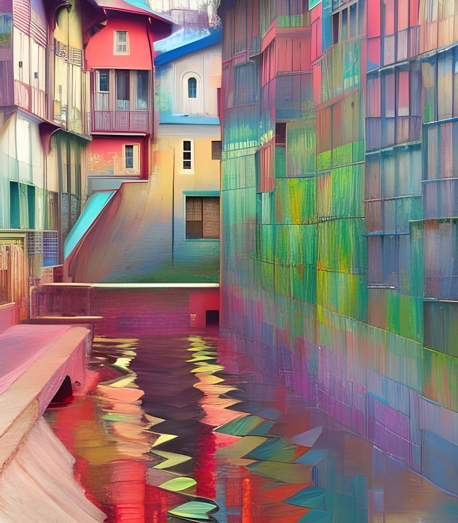 Street View from Window in Varied Artistic Styles