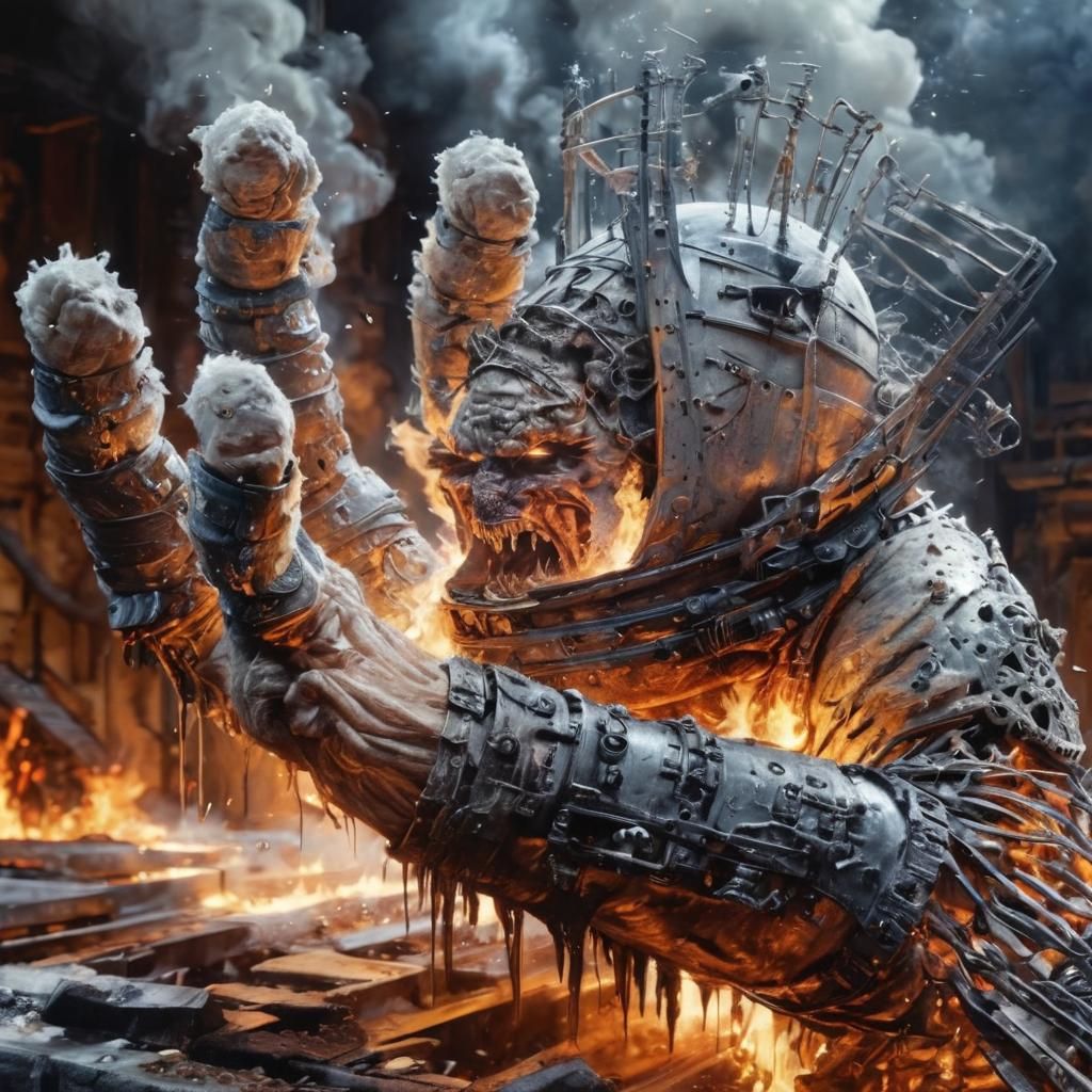 An oil painting by James Gurney depicts a 'bad angy hostile ...