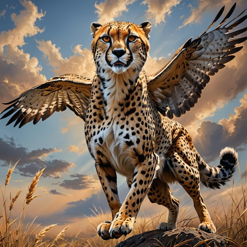 Flying cheetah