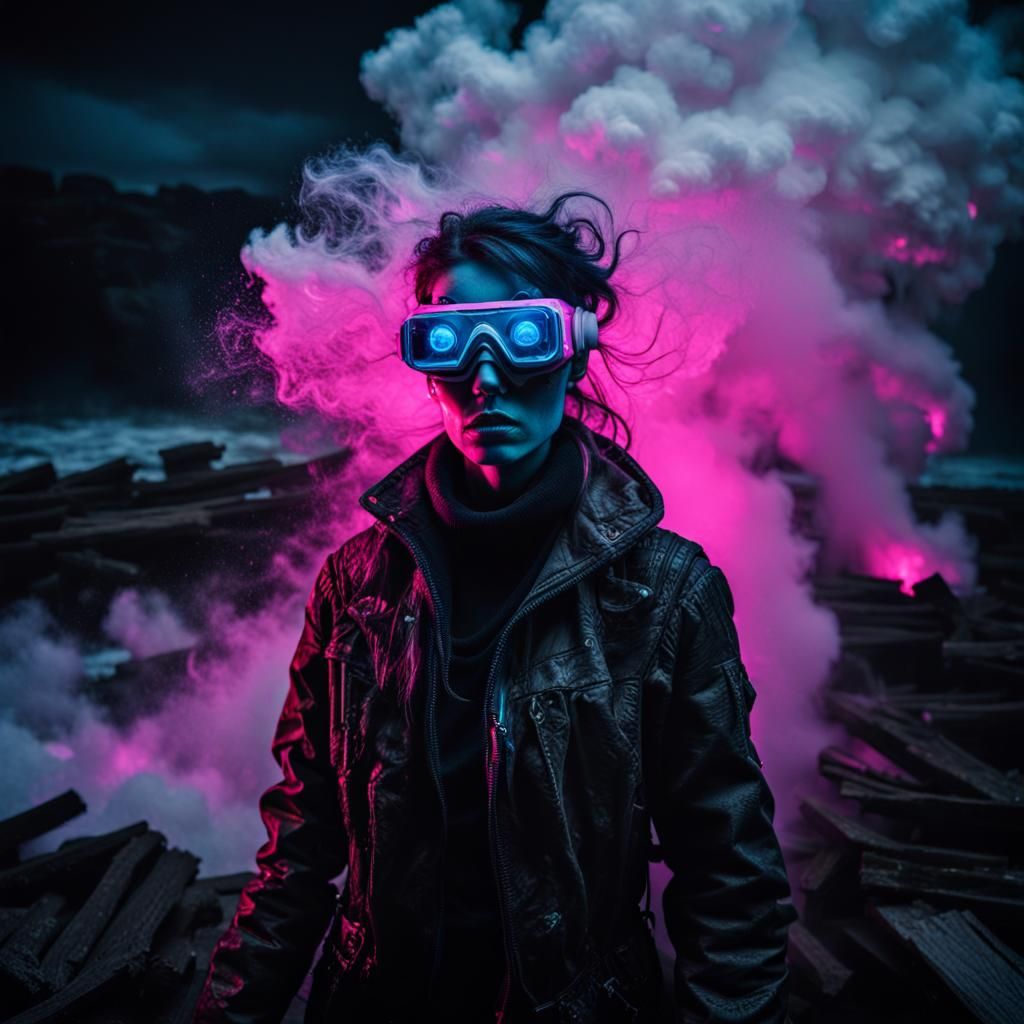 Gothic VR Model in Haunted House, Black and White