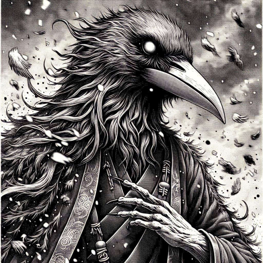 Graveyard Keeper Crow in Manga Style