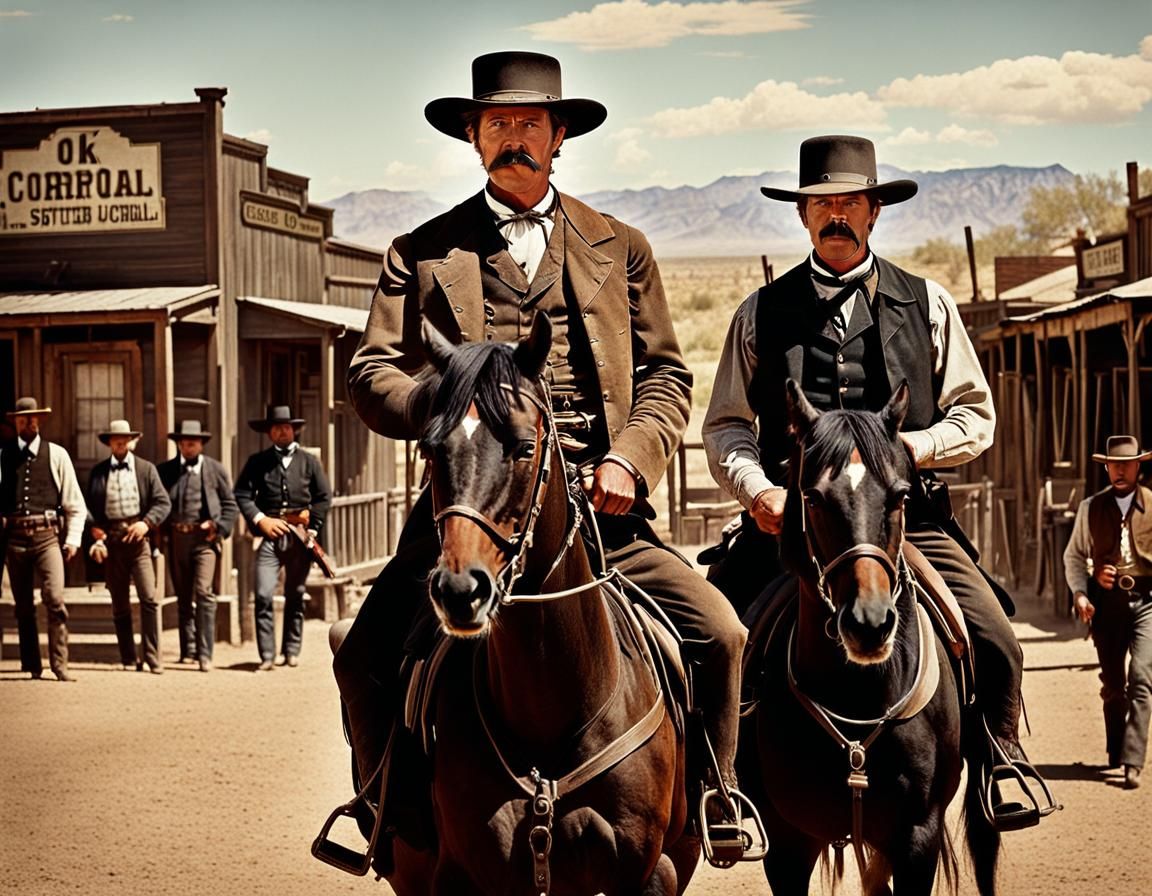 Wyatt Earp and Billy Claiborne OK Corral Gunfight