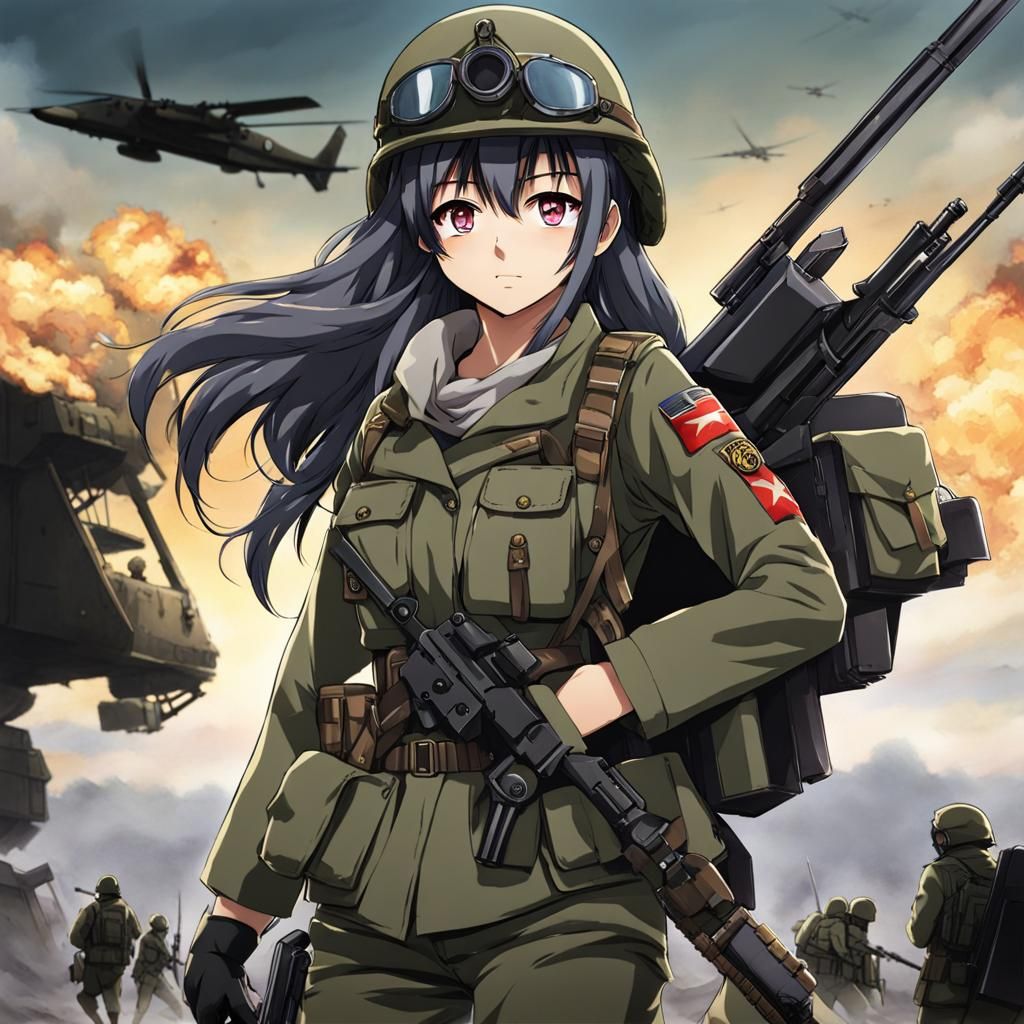 Anime Girl Ready for War