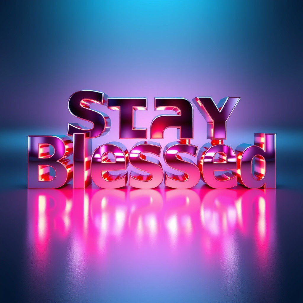 Hyperreal 3D Typography in Metallic Luxe Style