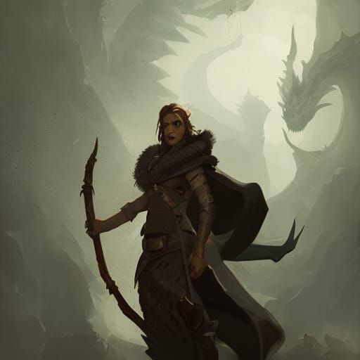 Dragon Person Portrait in D&D Style