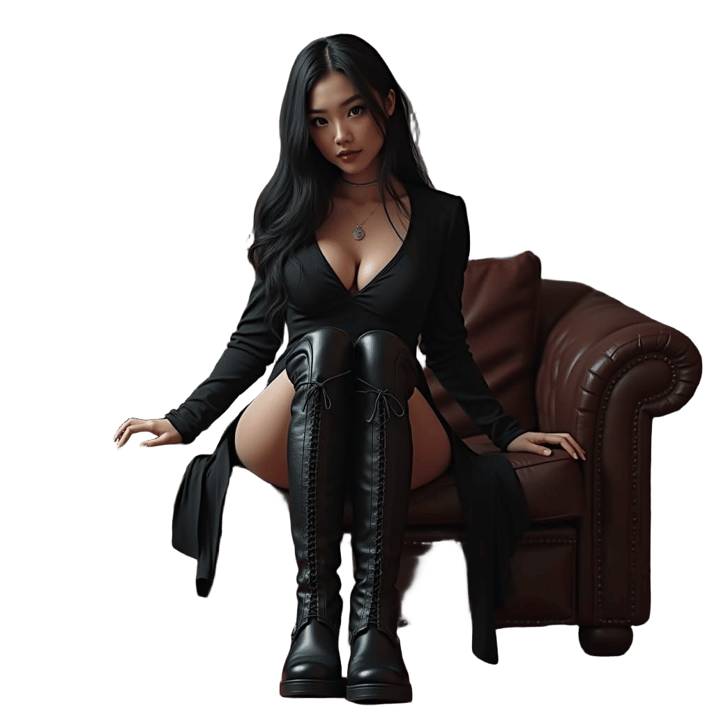 Lucy Liu in Fantastical Boot Polishing Scene, Detailed Matte...