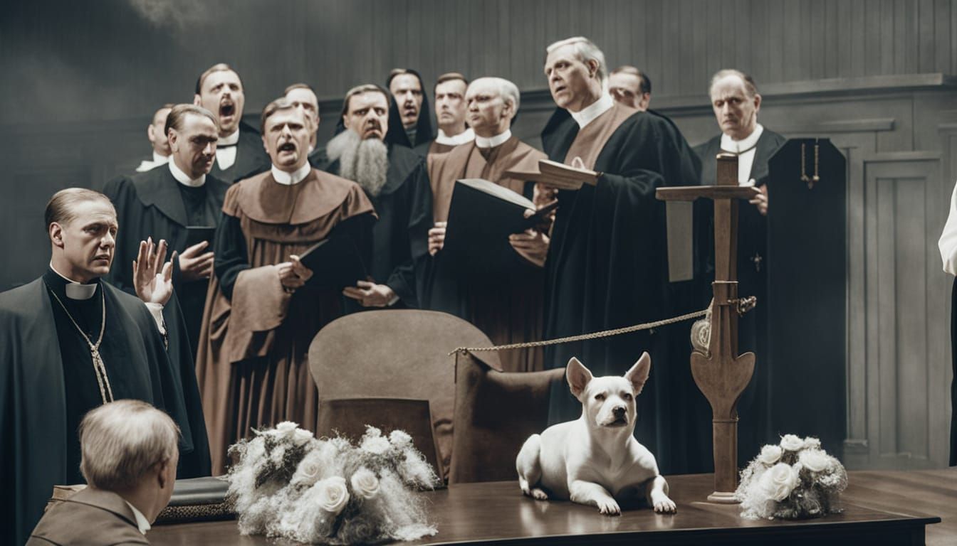 President Addresses Satan in Vintage Eerie Photograph