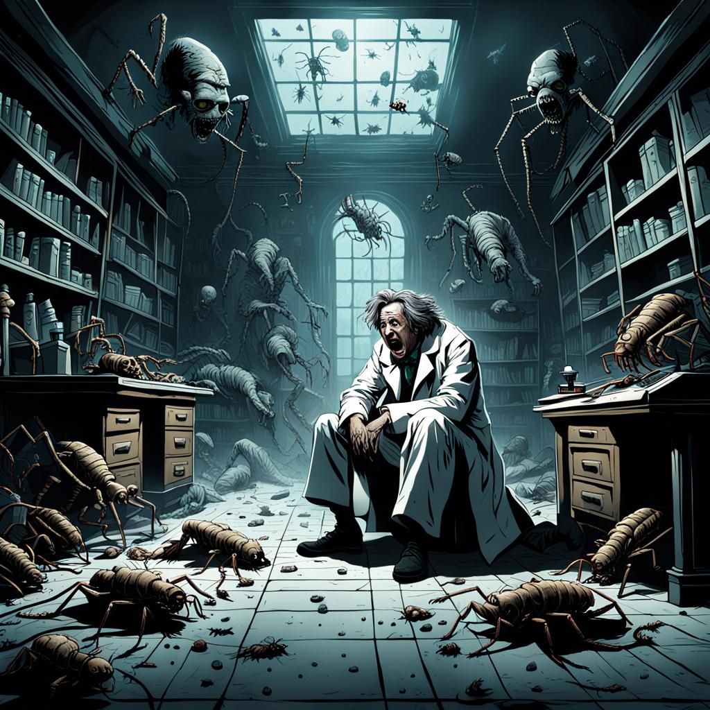 Gustave Doré Inspired Horror: Scientist Devoured by Insects
