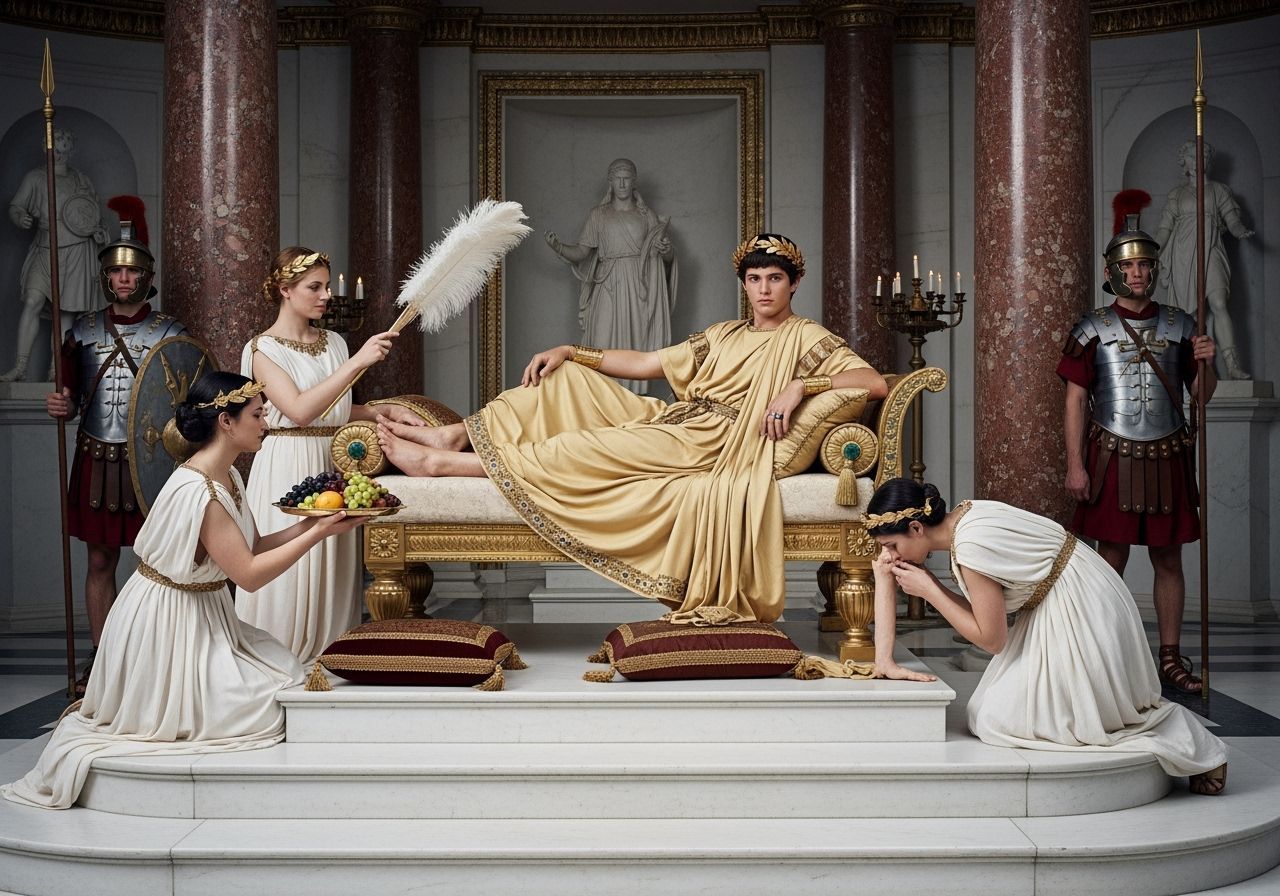 Emperor Caligula in Opulent Imperial Palace