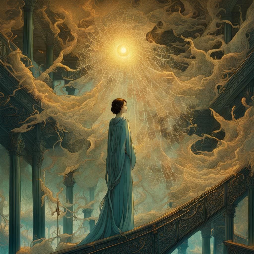 Angels in Cobwebs: A Watercolor Fantasy