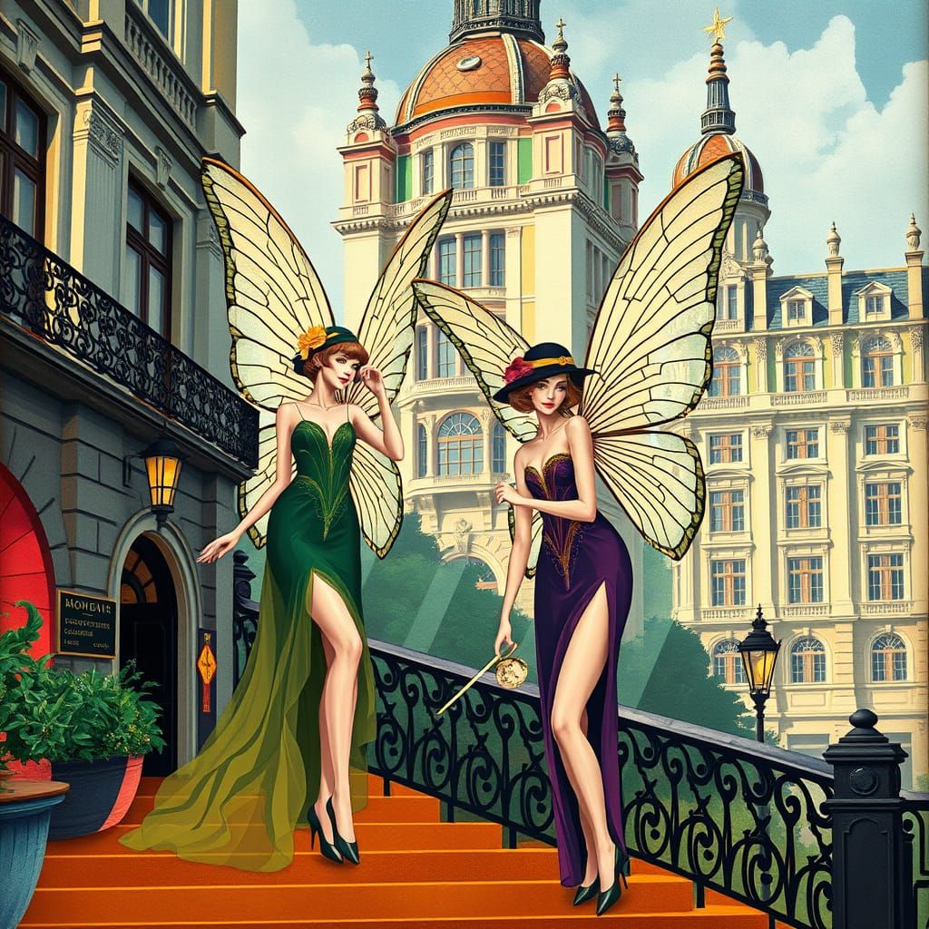 Fairies in Art Deco Splendor