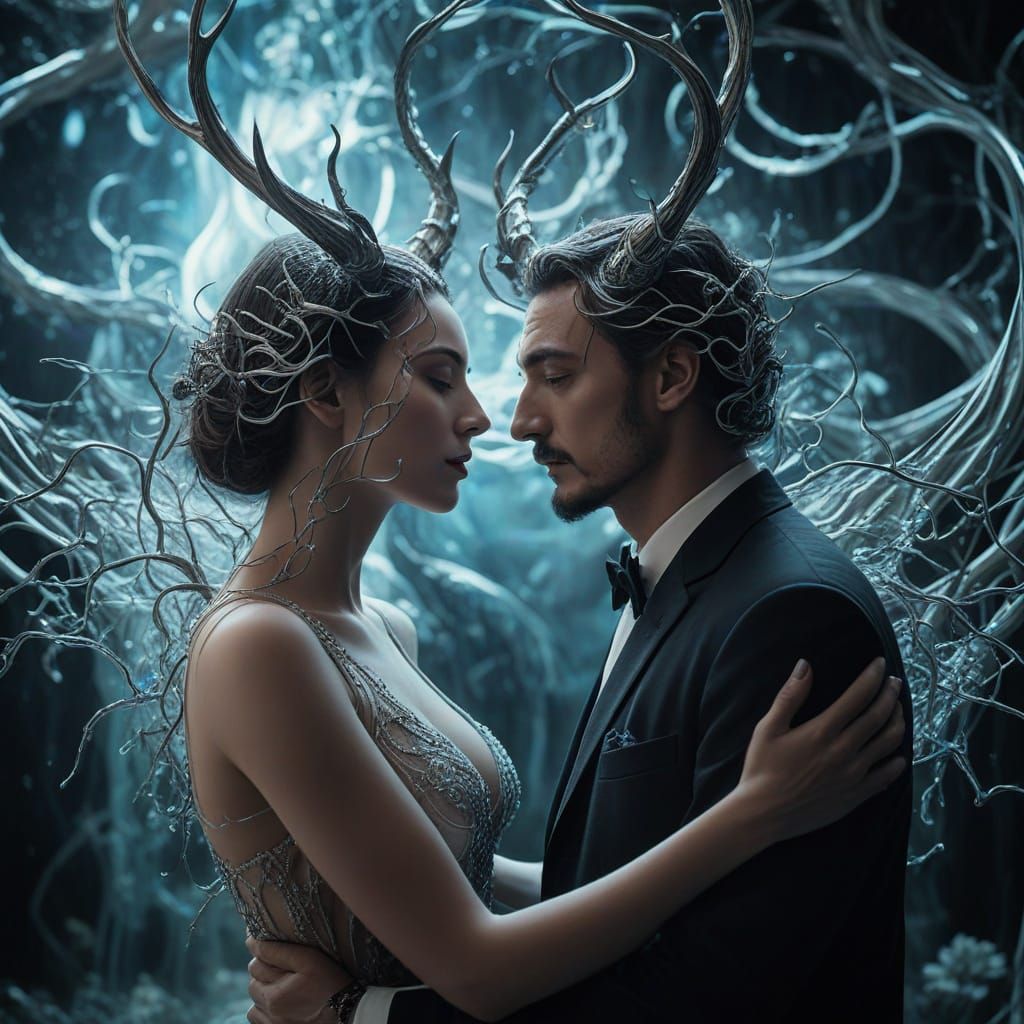 Surreal Demon Angel Conscience Duality in 4D Tesseract