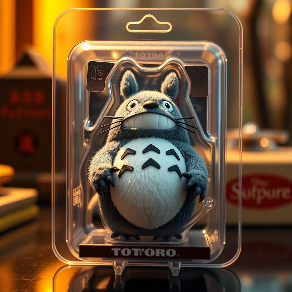 Totoro Action Hero in Cinematic Hyperrealistic Scene
