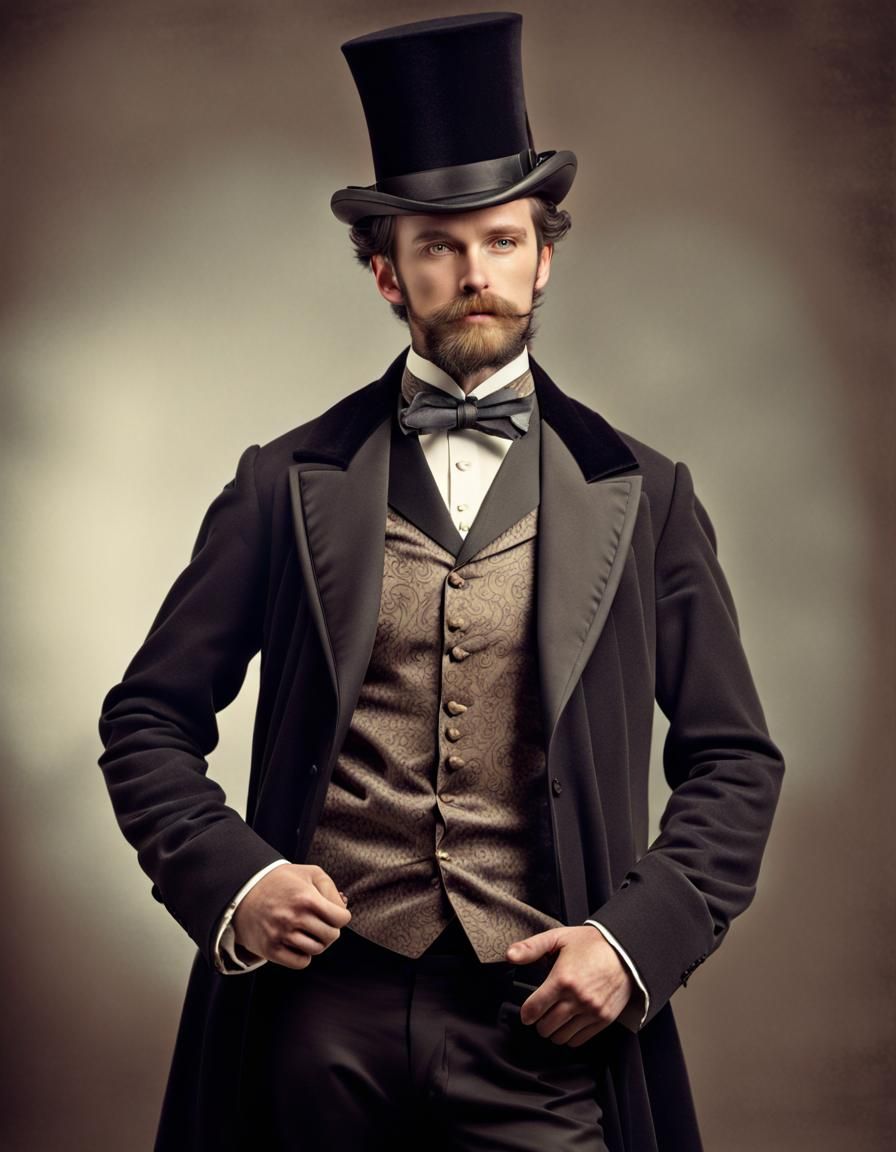 Victorian Gentleman Portrait in Classic Style