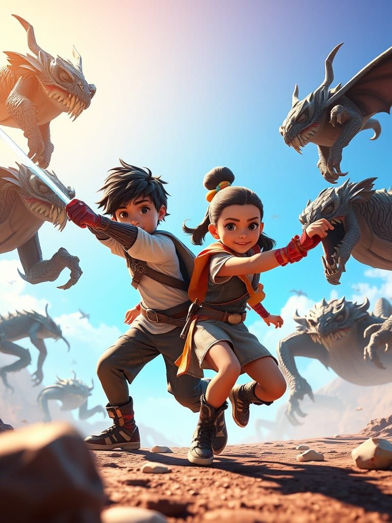 Youthful Heroes Battle Dark Forces with Unparalleled Abiliti...