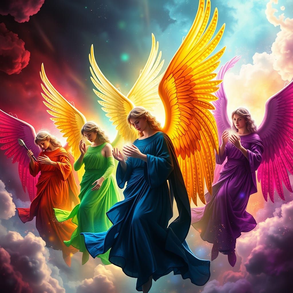Seven Archangels in Ethereal Light