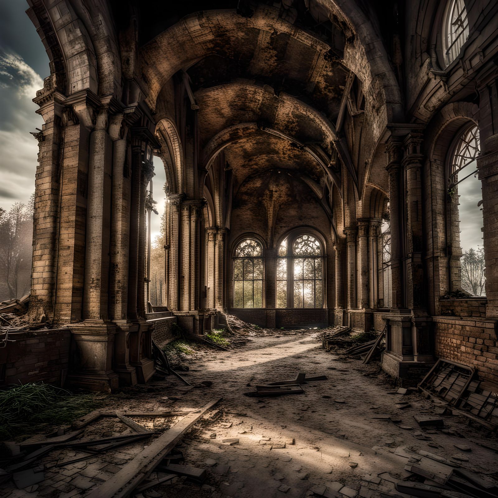 Konigsberg Ruins After WW2: Hyperrealistic Destruction