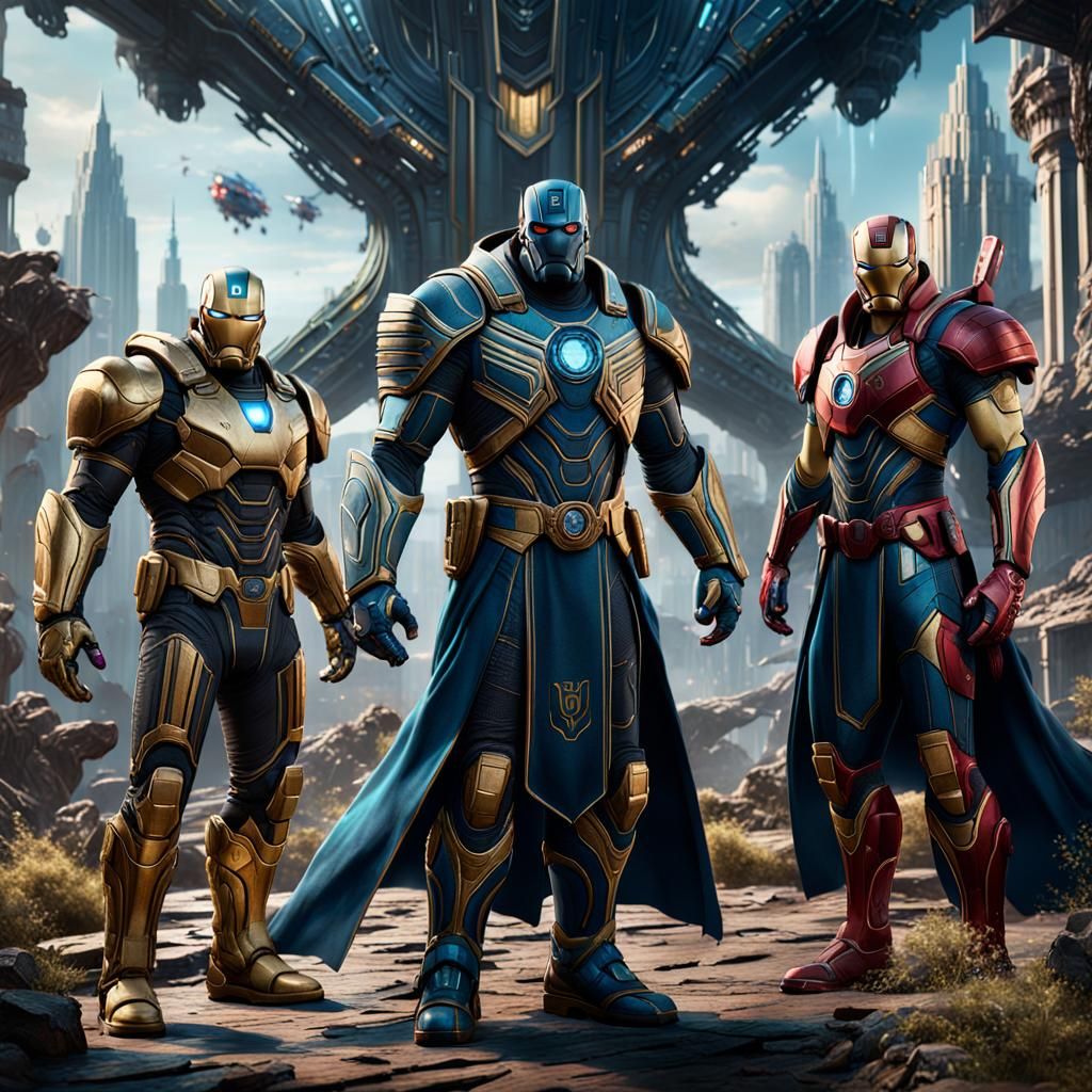 Avengers Team: Detailed Matte Painting in 8k