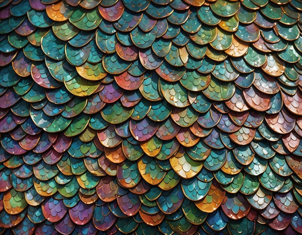 Hyperrealistic Dragon Scales in Splash Art Style