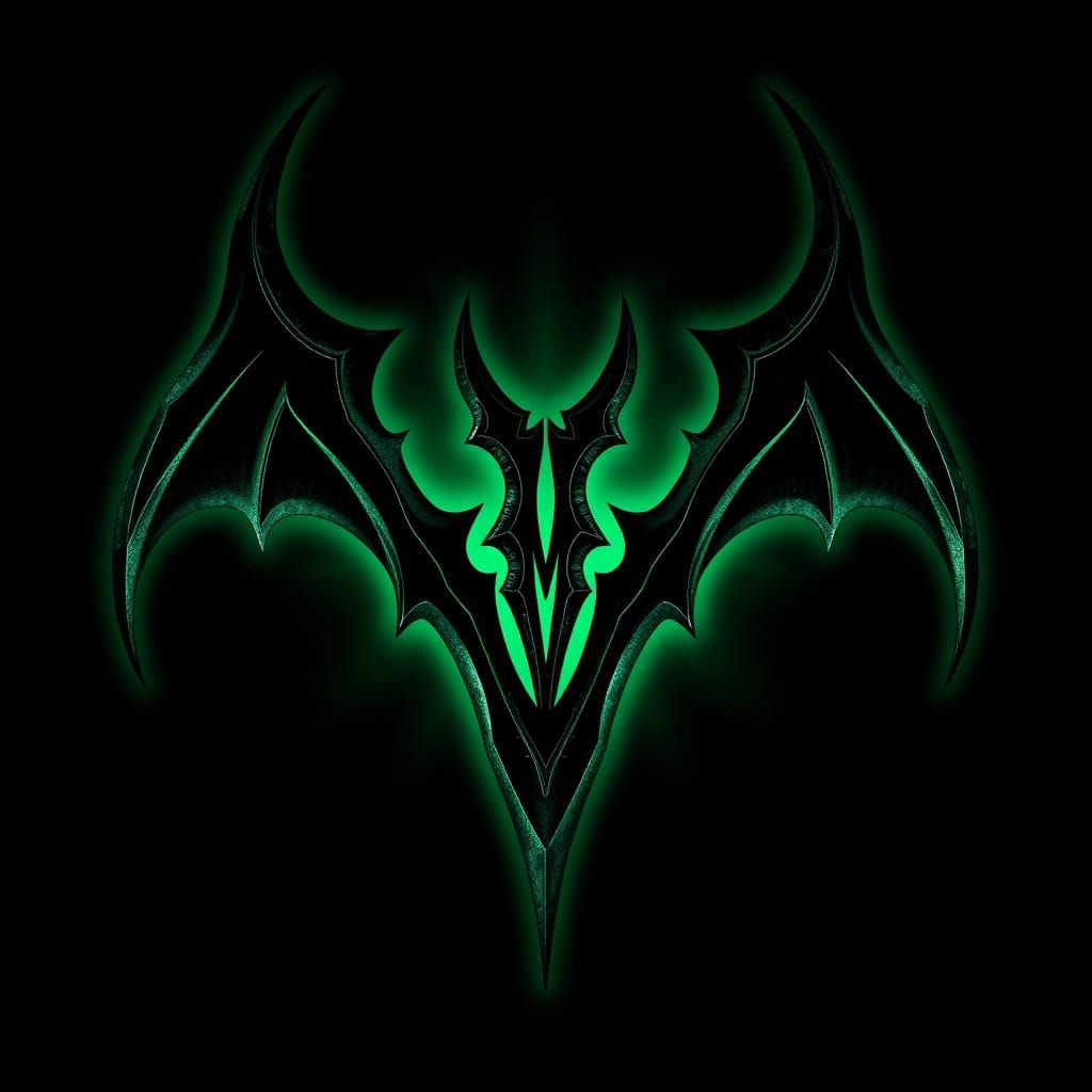 Gothic V Logo with Dark Gradient Background