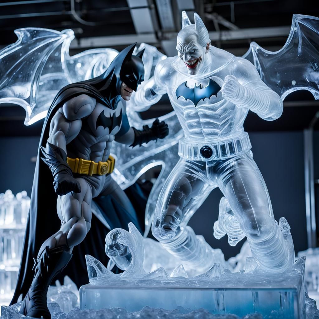 Ice sculpture of the joker