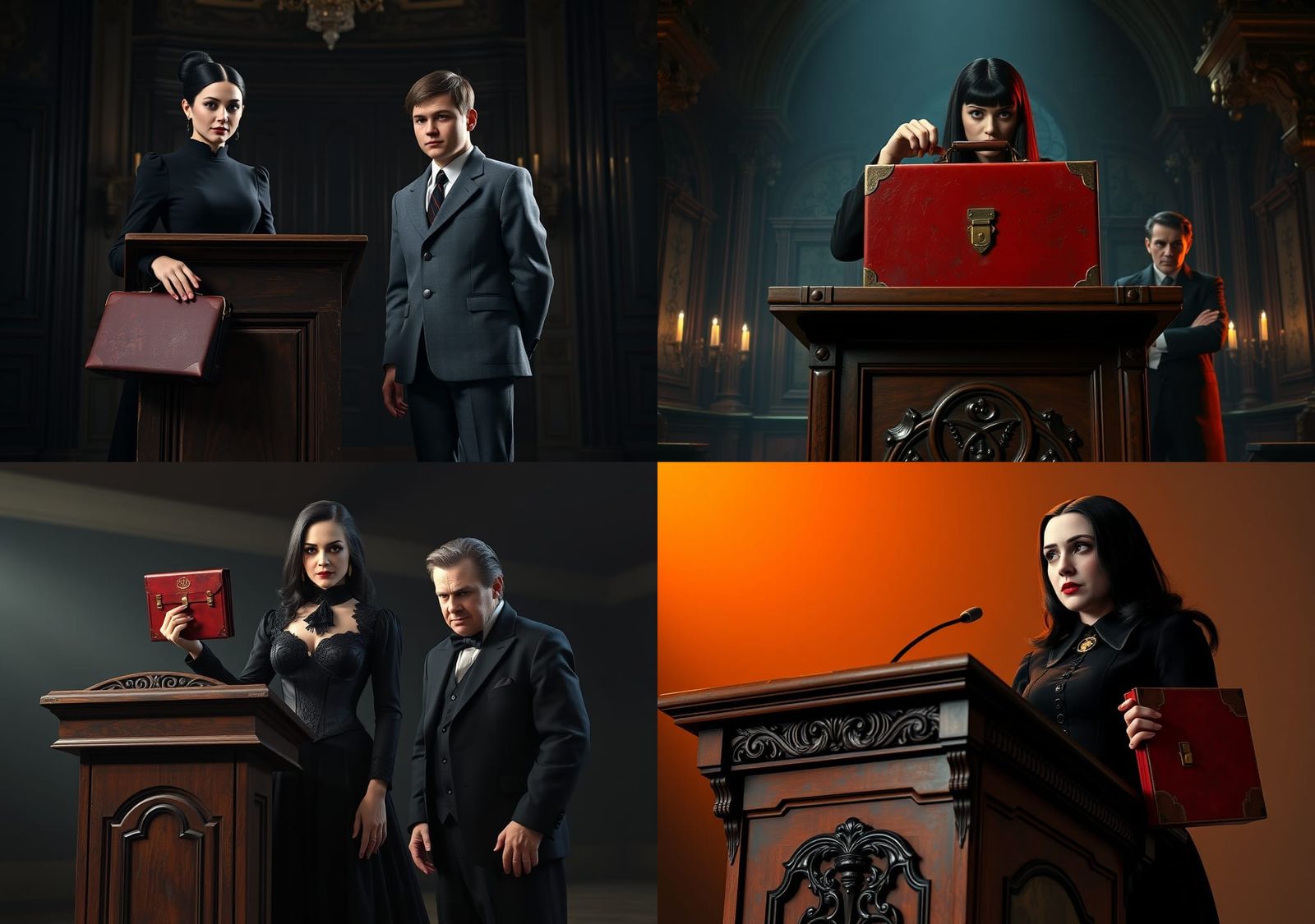 Morticia Adams Portrait in Artgerm Style