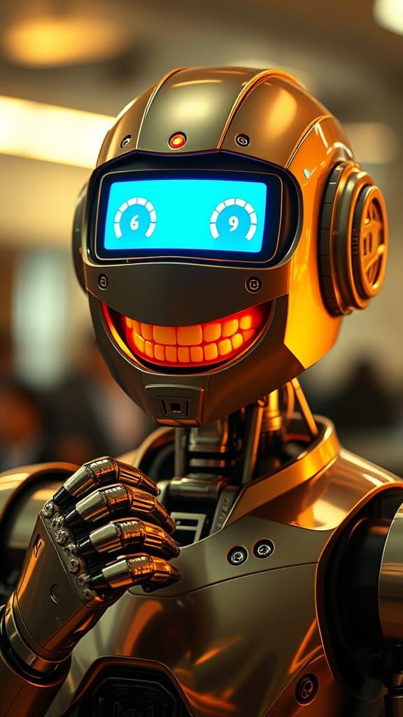 Expressive Robot Teacher in Futuristic Style