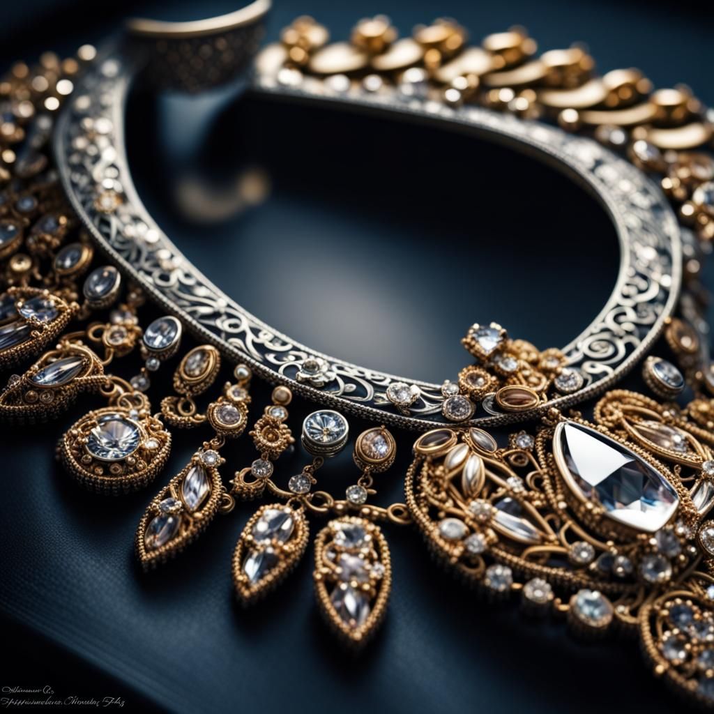 Hyperrealistic Jewelry with Intricate Details in HDR