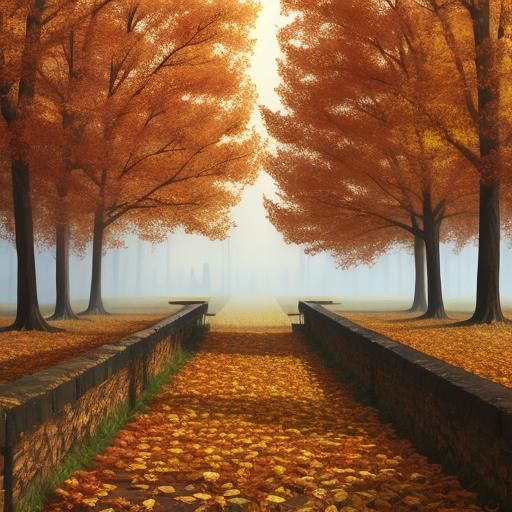 Beautiful Autumn Morning Landscape