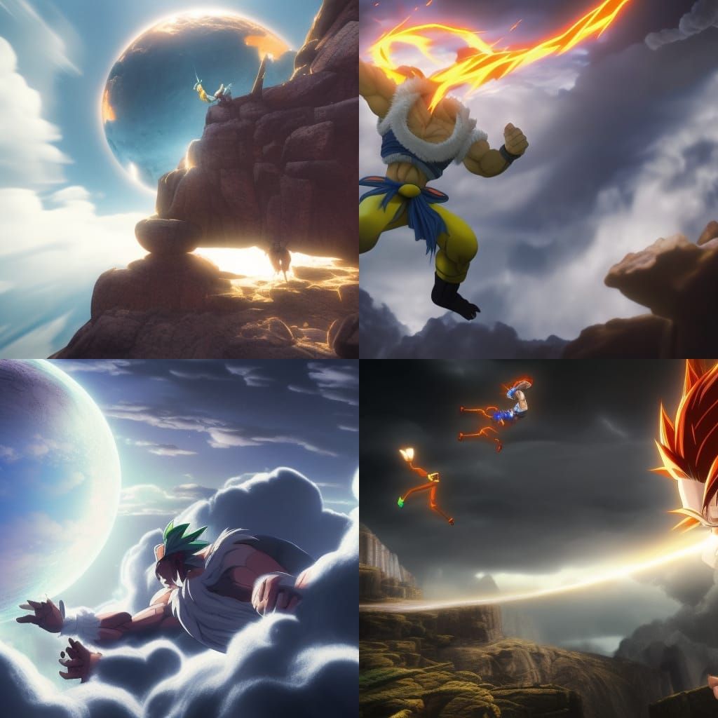 Goku Creates Spirit Bomb: Digital Matte Painting