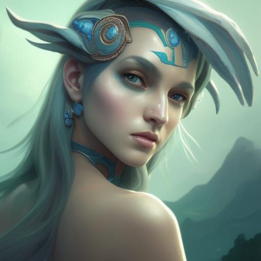 Detailed Moon Elf Portrait in 8K Resolution