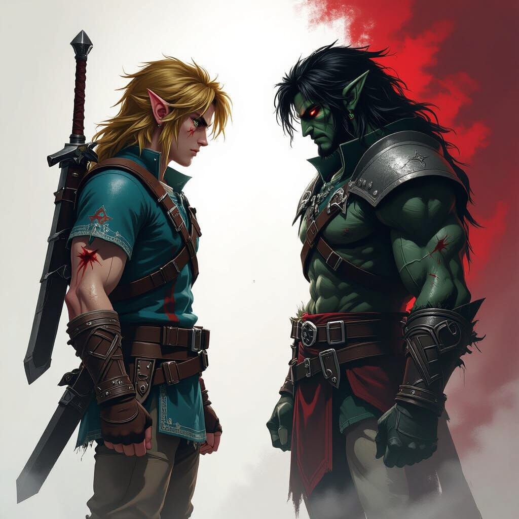 Epic Confrontation: Scarred Link Faces Ganondorf