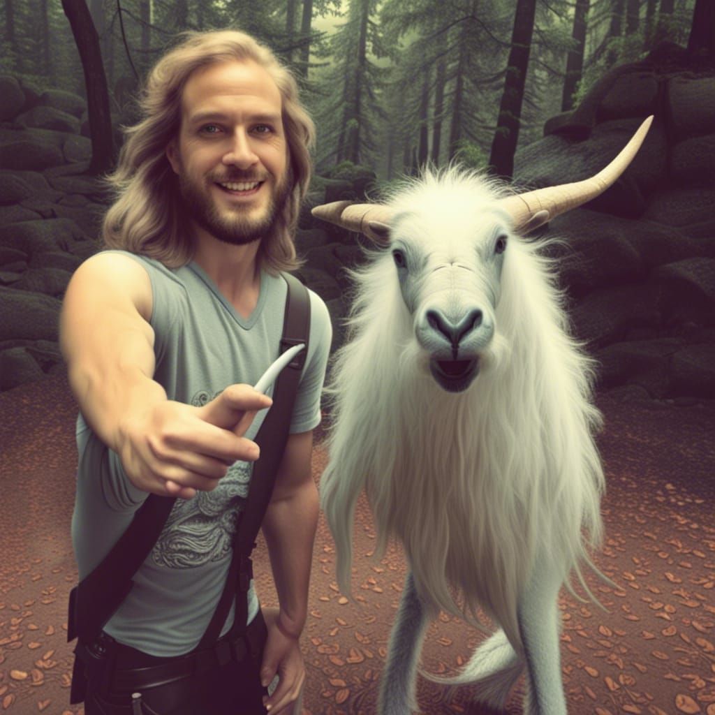 Mythical Creatures Posing for Modern Selfies