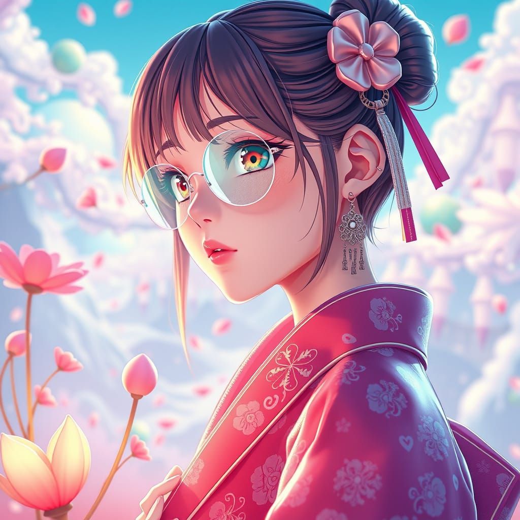 Vibrant Anime Art Piece in Ultrafine Aesthetic