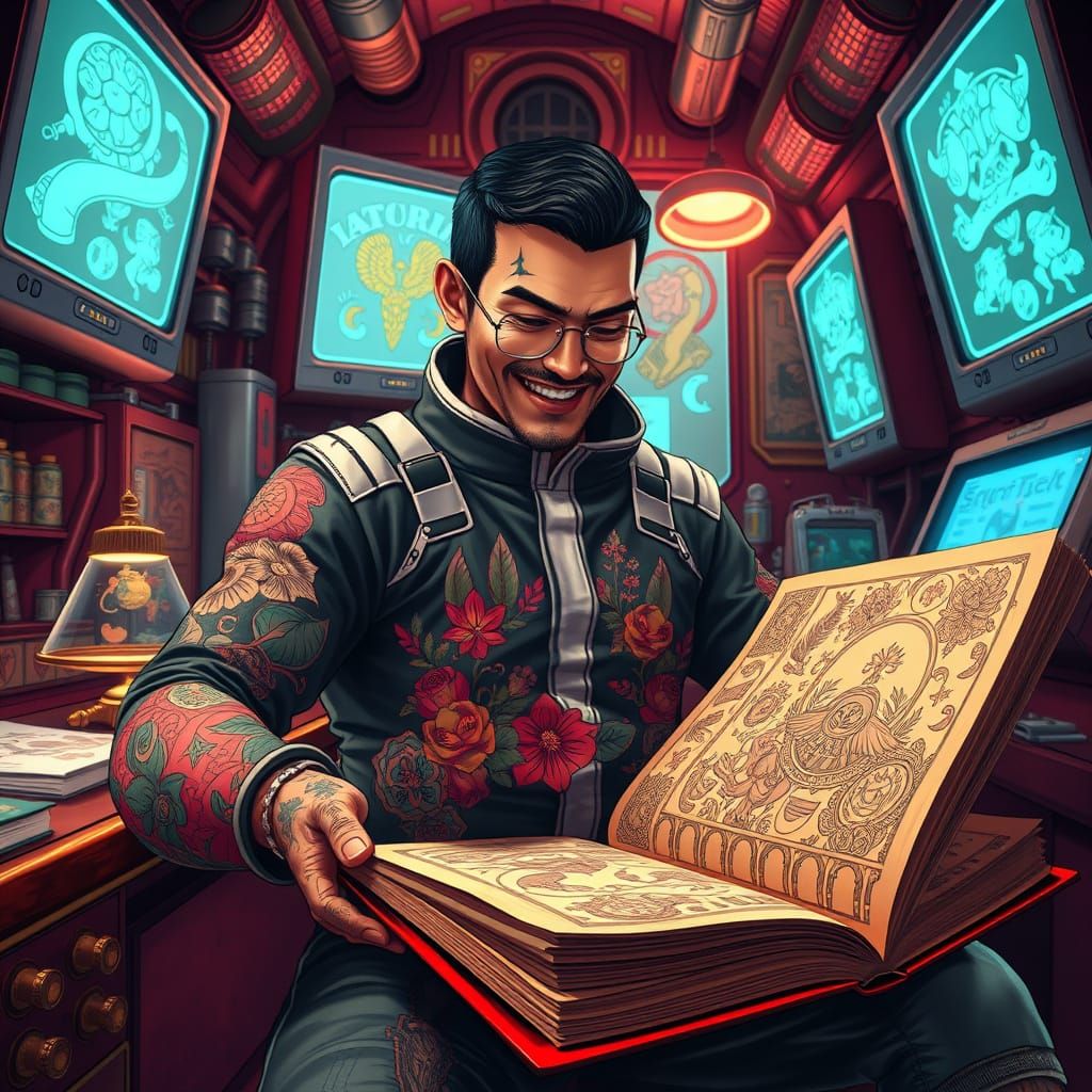 Starfleet Officer Chooses Whimsical Tattoo in Futuristic Par...