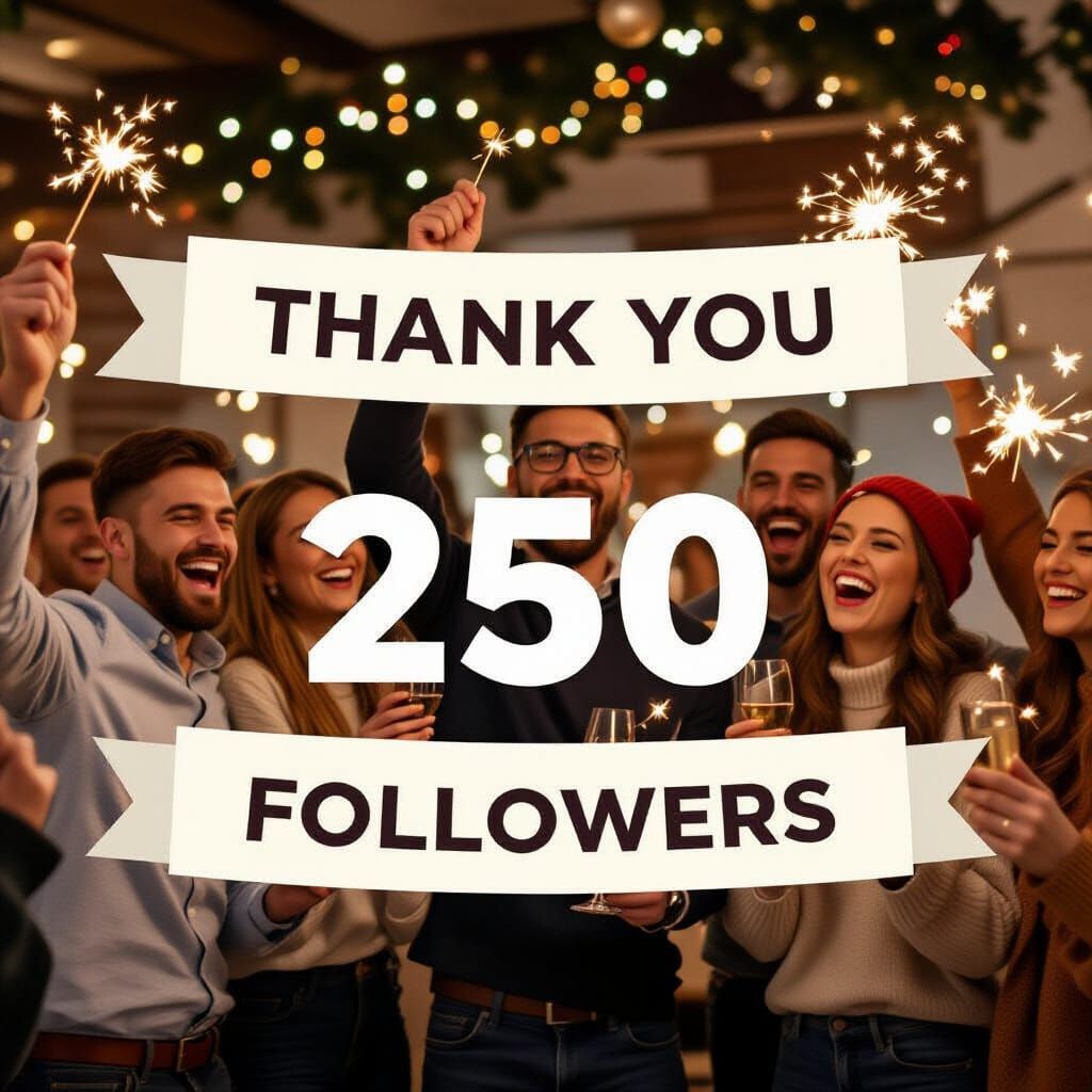 Festive Celebration Image: Thank You Followers