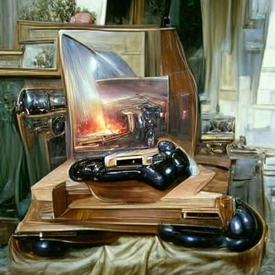 Next Gen Console as Oil Painting