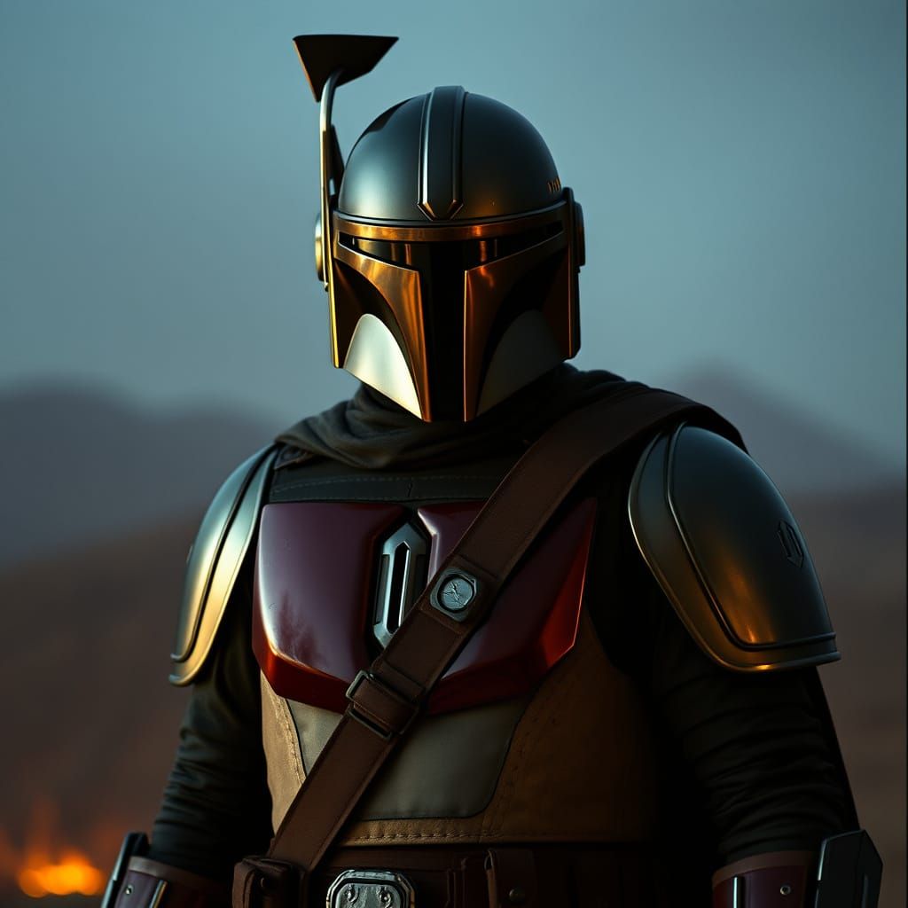 Mandalorian Hero in Cinematic Armor