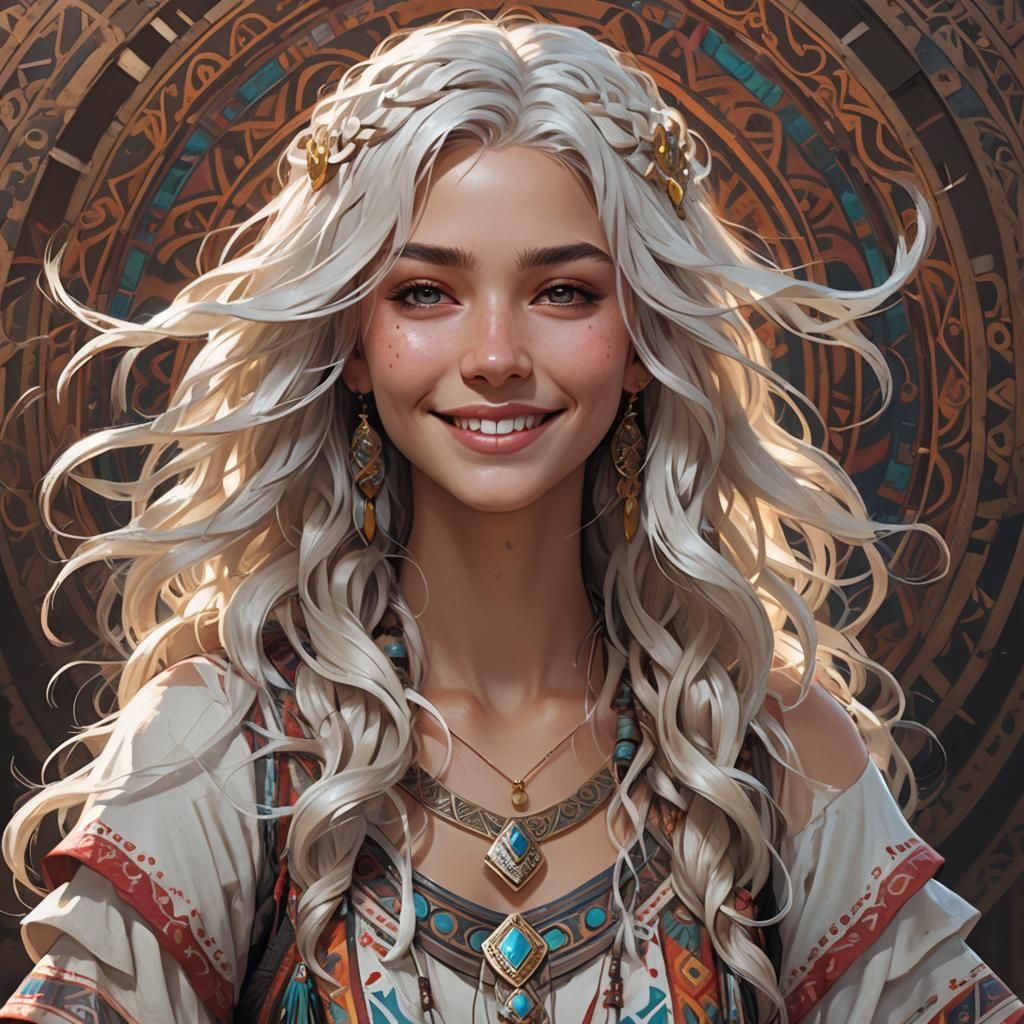 Teen Girl Portrait in Hyperdetailed Digital Art Style