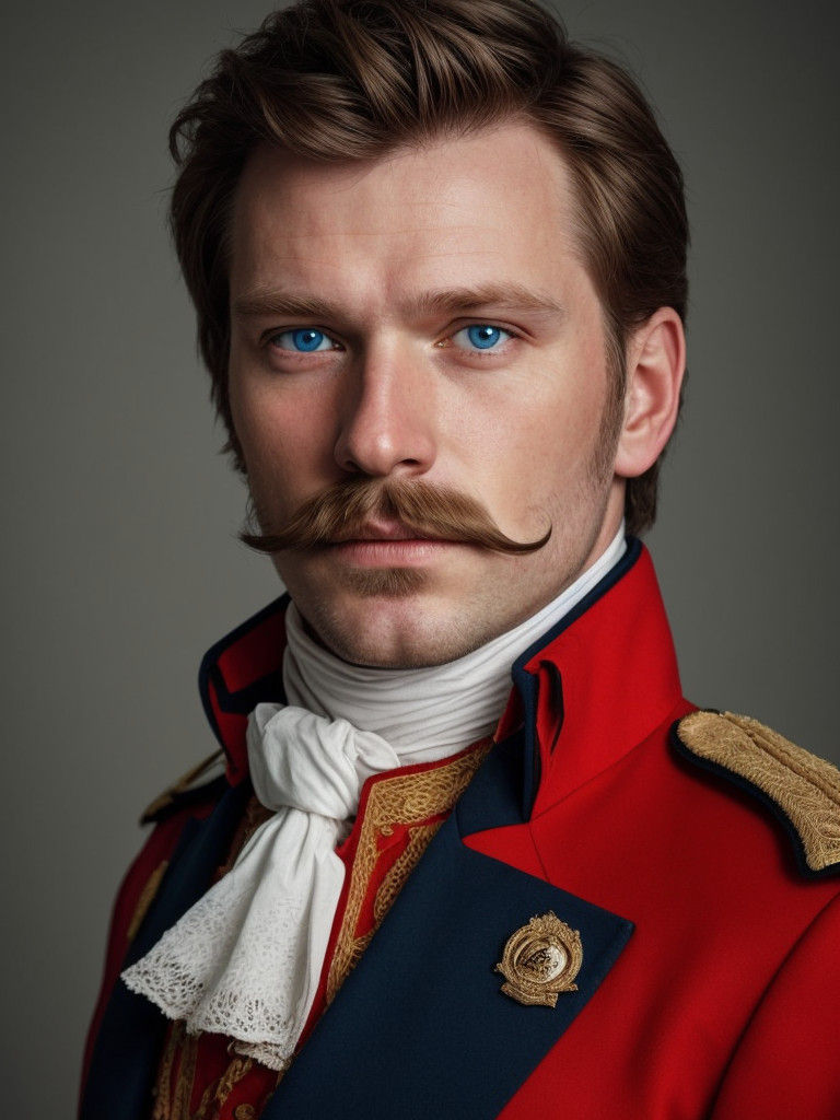 A German Gentleman with Blond Hair and Mustache