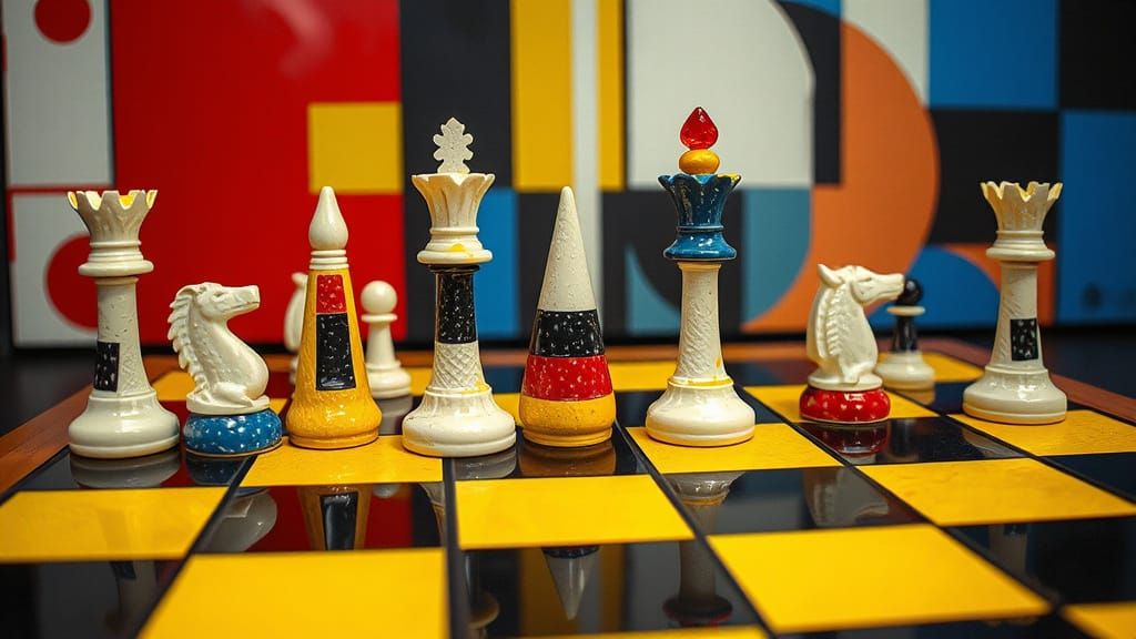 Stunning Piet Mondrian-Inspired Abstract Composition in Hype...