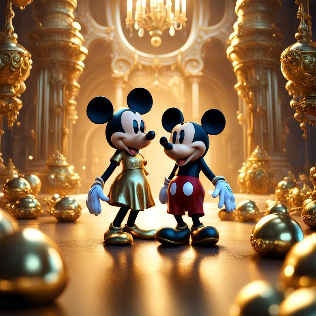 Golden Mickey and Minnie: Fantasy Concept Art