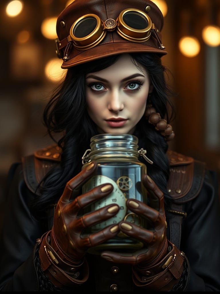 Steampunk Goddess in Victorian-Era Inspired Attire