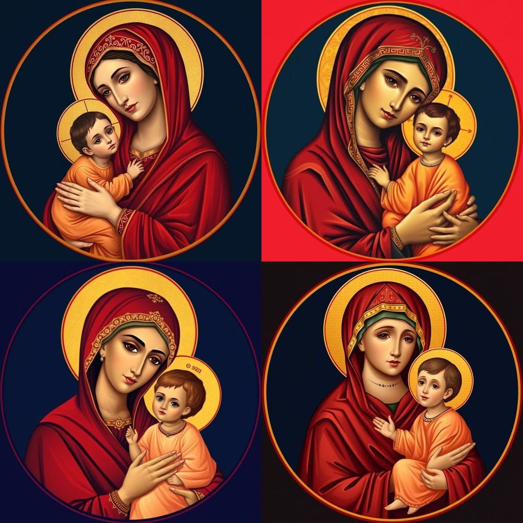 Byzantine Icon of Virgin Mary and Child