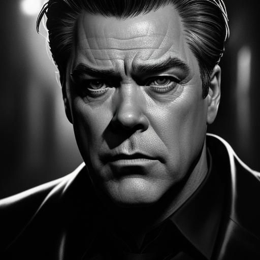 Worried Man Smoking: Film Noir Portrait