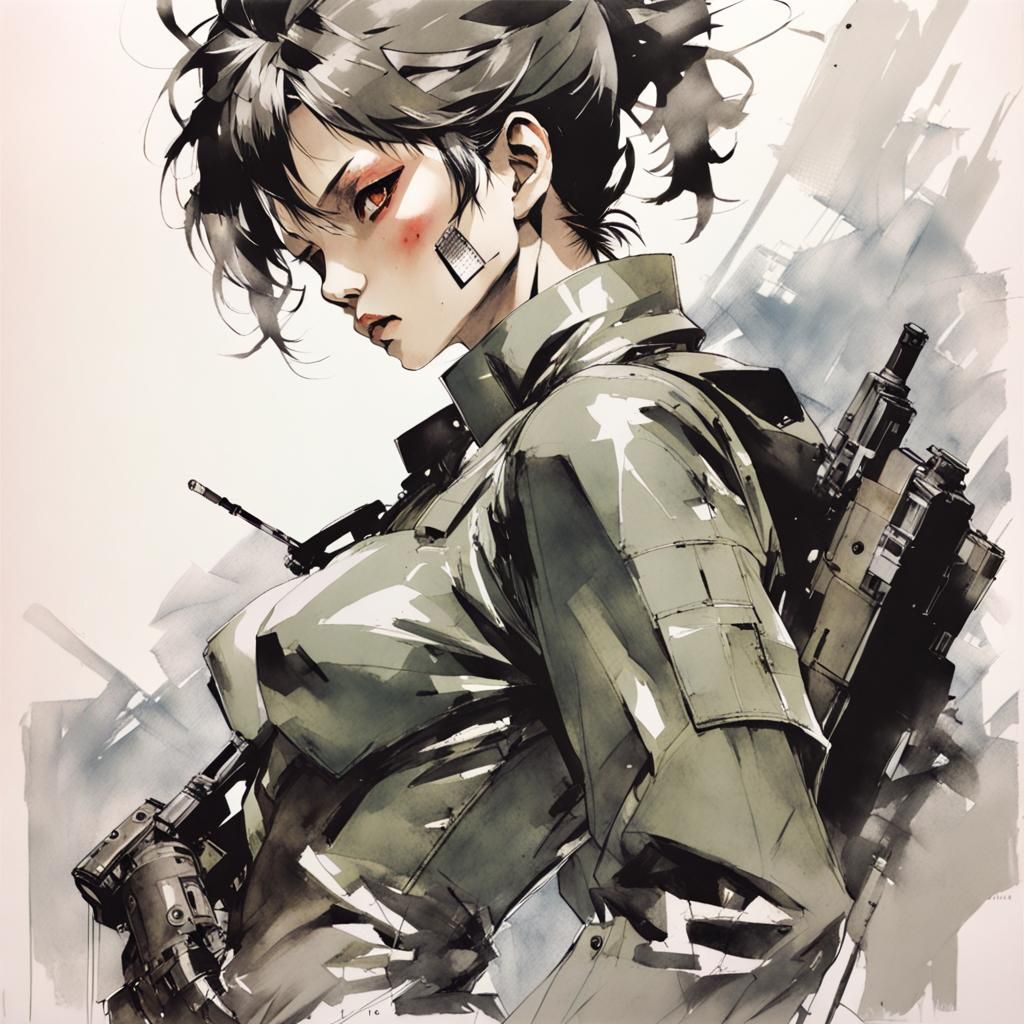 Dynamic Figure Study in Manga Style