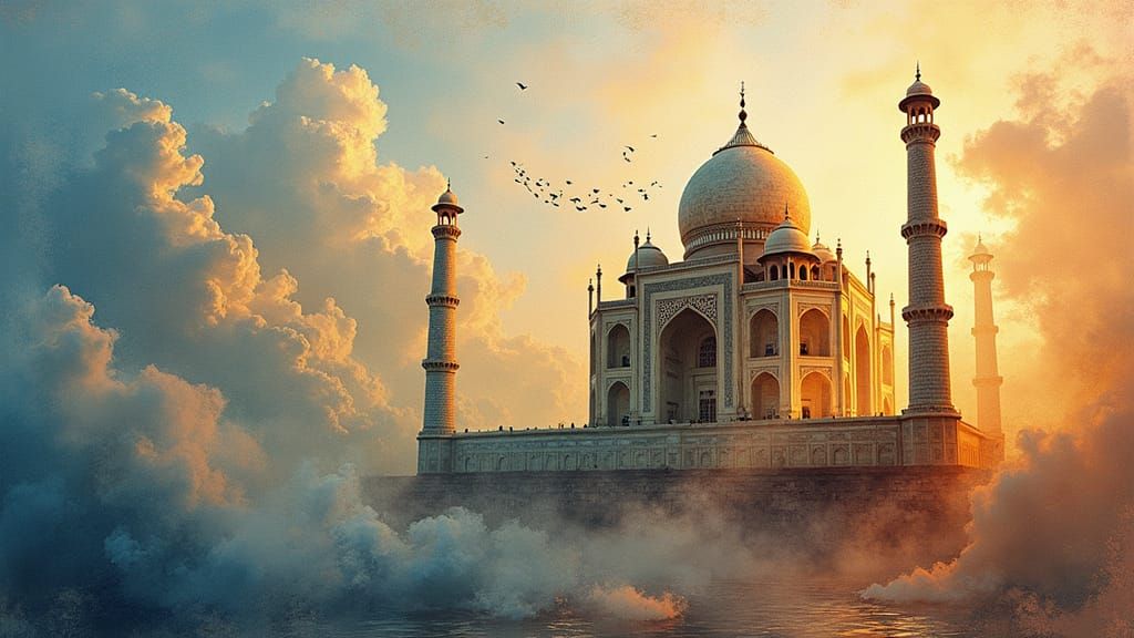 Abstracted Taj Mahal & Hagia Sophia Blend