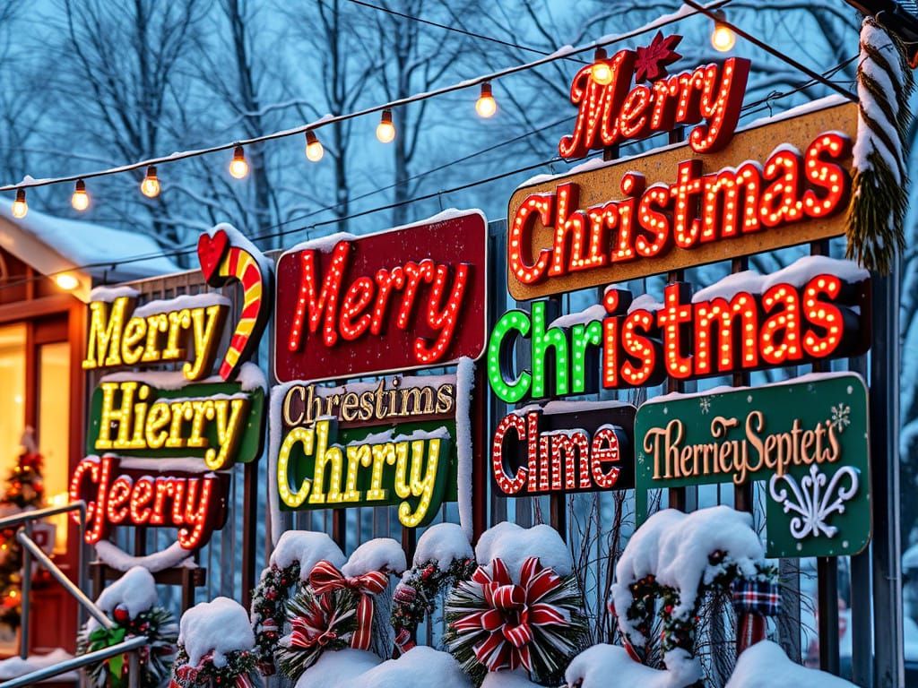 Festive Holiday Scene in Photorealistic 8K Winter Wonderland