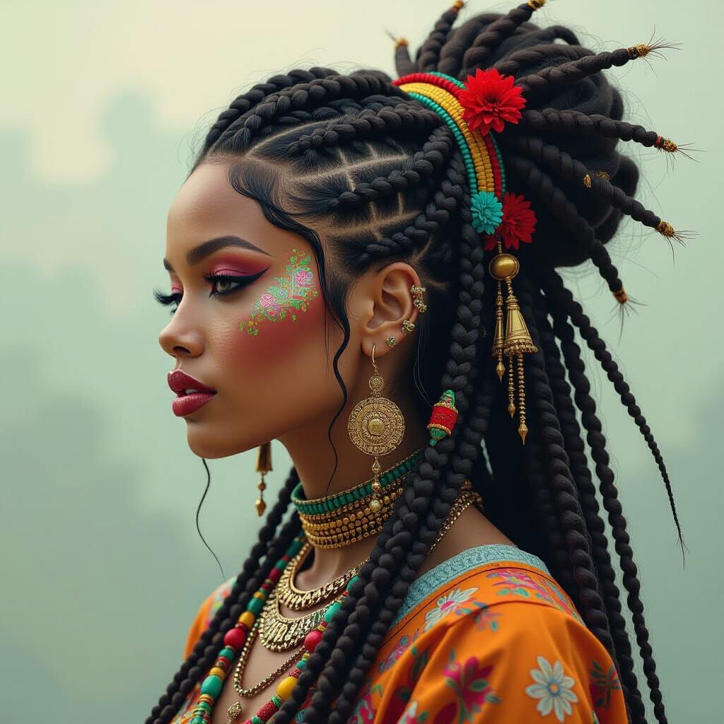 Surreal Ayahuasca Shaman in a Max Ernst Style